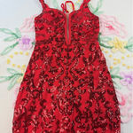 Sparkling‎ Red Sequin Lace Up Back Mini Dress Party Cocktail Formal Gown Size undefined Photo 0