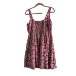 Band of the Free Corset Bodice Sweetheart Neckline Pink Floral Mini Dress Sz L Size L Photo 2