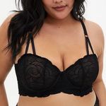 Torrid Curve Black Lace Underwire Longline Bralette Size 2X Photo 0