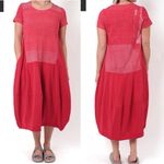 Rundholz Black Label Bubble Balloon Midi Dress In Red Chili Print Lagenlook Photo 1