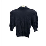 NWT BILLIE OFFICIAL LINDSEY PUFF SLEEVE BLACK TURTLENECK SWEATER Size M Photo 3