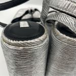 Topshop high platform silver metallic ankle strap sandals women Size 7 Photo 14