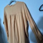 Free People  Granolagirl Cottagecore Spirit Tee Gold Mustard Medium Stitchwork Photo 7