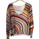 Rainbow Casual Top Funky Pink Size L Photo 1