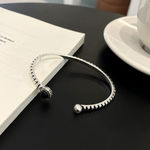 Boutique Twist‎ Cuff Bracelet 925 Sterling Silver Black Onyx, Adjustable Photo 6