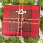 Coach Snap Wallet With Tartan Plaid Print CC810 Photo 0