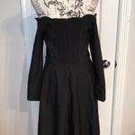 Belle poque Pin Up Retro Goth Off Shoulder Midi Long Sleeve Photo 3