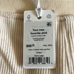 Marine layer Velour Corduroy Wide Leg Pant Cream Size XL NWT Photo 8