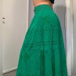 ZARA  Women Green Bohemian Maxi Long Embroidered The Sophie Skirt Size S Photo 14
