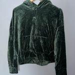 Puma Velvet Hoodie Pullover Drawstring Kangaroo Pocket Olive Green Soft Comfy Photo 0