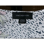 Jones New York S White Black Pink Animal Print Pajama Top Photo 2