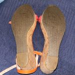 Jack Rogers NWOT  Cork Wedge heels, pink peach orange, size 7 boho Photo 1