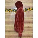 True Religion Ladies Burgundy Red Velvet Zip Up Hoodie Size XL Logo Casual Warm Photo 6