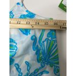 Lilly Pulitzer  Chevonne Silk White Blue Strappy Gold Zipper Resort Tank Top XS Photo 5