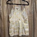 Free People  Satin Lace Night Special Cami Lemon Custard Combo Medium NWOT Photo 1