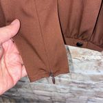 Classiques Entier  Silk Blend Tie Neck Blouse in Whiskey Size Medium NEW Photo 3