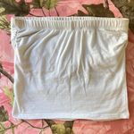 white tube top with cinched sides and built in bra Photo 4