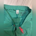 FIGS  Women's Mint Green Joggers with Pink Drawstring Photo 2
