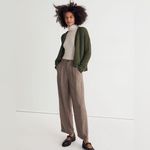 Madewell Alpaca Blend Mayfair Sweater Cardigan in Heathered Pine XL Photo 6