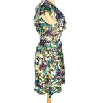 Kensie One-Shoulder Abstract Print Ruffled Dress Knee-Length Purple Watercolor Size M Photo 4