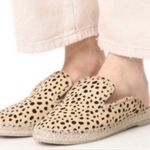 DV Dolce Vita Elaine leopard print slip on espadrilles open heel flats, size 9M Photo 1