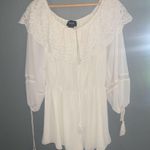 Nasty Gal white lace off shoulder romper Photo 4