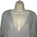 Caslon Women's XS Heathered Gray Cardigan Button Tie Long Sleeve Sweater Shirt Photo 1