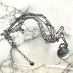 C 1946 hammered disc multi strand silver necklace Photo 4