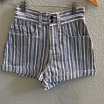 BDG Urban Outfitters Stripe Blue Denim Shorts Photo 1