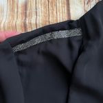 Karen Kane Women Chiffon Long Sleeve Tie Bow V-Neck Black Pullover Blouse Large Photo 5