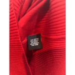 Premise Studio  Red Turtleneck Sweater Black Trim Long‎ Sleeve Knit Top Photo 3