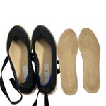 Rothy’s Black Woven Espadrille Flats Women’s Size 10 Lace Up Beach Resort Photo 10