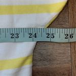 Addison Bay Womens Stripe 1/4 Zip Cotton Delancey Pullover Yellow Large NWT Photo 6