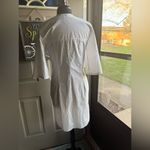 Vintage Luelle zipper front white turquoise beaded western dress, size small Photo 7