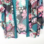 Bob Mackie Wearable Art Floral Long Sleeves Side Pockets Open Cardigan, Size XL Photo 7