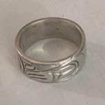 Signed Bear Ring Silver Photo 2