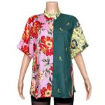 Anthropologie  Oversized Surf Shirt, Green, Medium Photo 7