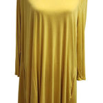 Heathmoor XL Yellow Dress‎ Long Sleeve Relaxed Fit Casual Open Back Size 1X Photo 0