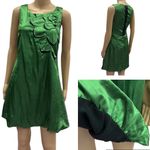Sugar Lips  Emerald Green Black Sleeveless Bubble Hem Zip Back Lined Dress Size S Photo 1
