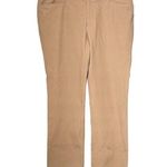 CHAPS Womens Sz 12 Khaki Tan Mid Rise Chino Pants Cotton Blend Straight Leg Photo 0