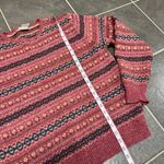 Laura Ashley  Vintage 100% Wool Long Sleeve Pullover Sweater Red Medium Large M/L Photo 9