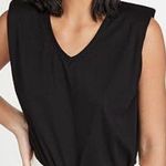 BLANK NYC Black Might Be Right Shirt Padded Shoulders Muscle Tee Size L Photo 0