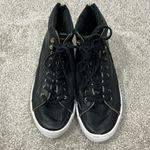 Rebecca Minkoff Size 8.5 Sandi Black Zipper Perforated Leather High Top Sneakers Photo 4