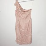Reiss  Mena one shoulder blush crochet lace dress size 8 Photo 60