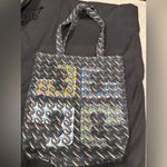 Tory Burch Swan Ribbon Abstract Geometric Print
Pattern Cotton Canvas Tote Purse Photo 15