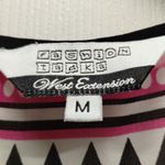 Fashion Tadka Size Medium Made in India Pink Black Geo Bathing SwimSuit Cover Up Photo 7