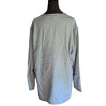 Orvis Vtg 90s Denim Shacket L Made in USA Collarless V-Neck Chambray Photo 5