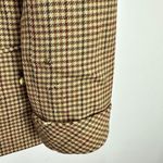 Charter Club  Blazer Womens 14 Brown Houndstooth Preppy Academia Quiet Luxury Photo 4