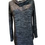 Tahari Sweater Knit Cowl Neck Womens Med Stretchy Oversized Kangaroo Pocket Photo 0