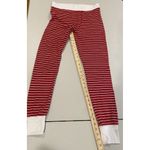 American Eagle  PJ Pants Women Medium Red Striped Holiday Pajama Bottom Stretch Photo 5